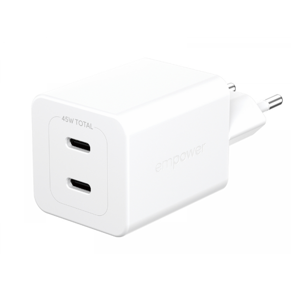 empower by PanzerGlass 45W kétportos USB-C töltő adapter (EM58685)